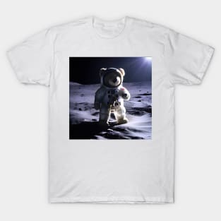 Teddy in a Space suit on the Moon T-Shirt